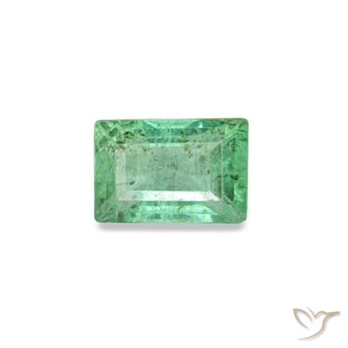 Émeraude vert de 0,17 ct, baguette, SI