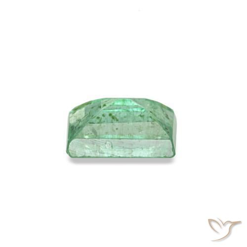 Émeraude vert naturelle baguette, 0,17 ct, SI