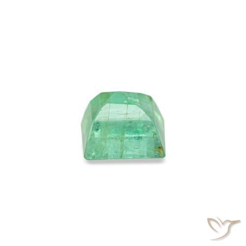 Émeraude vert naturelle baguette, 0,13 ct, SI