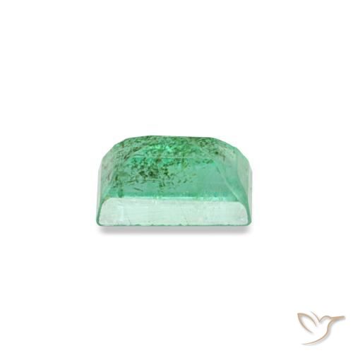 Émeraude vert naturelle baguette, 0,16 ct, SI