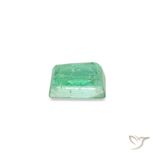 Émeraude vert naturelle baguette, 0,13 ct, SI
