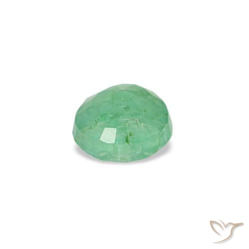 Émeraude vert naturelle coupe roude, 0,18 ct, VS-SI