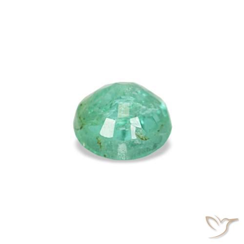Émeraude vert naturelle coupe roude, 0,19 ct, VS-SI