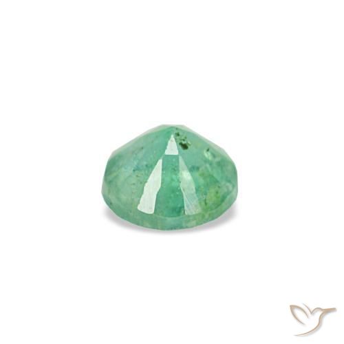 Émeraude vert naturelle coupe roude, 0,17 ct, VS-SI