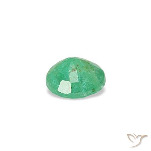 Émeraude vert naturelle coupe roude, 0,15 ct, VS-SI