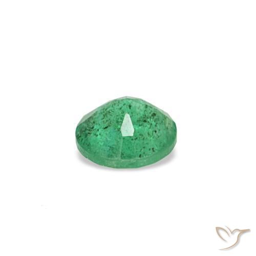 Émeraude vert naturelle coupe roude, 0,15 ct, VS-SI