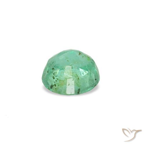 Émeraude vert naturelle coupe roude, 0,19 ct, VS-SI