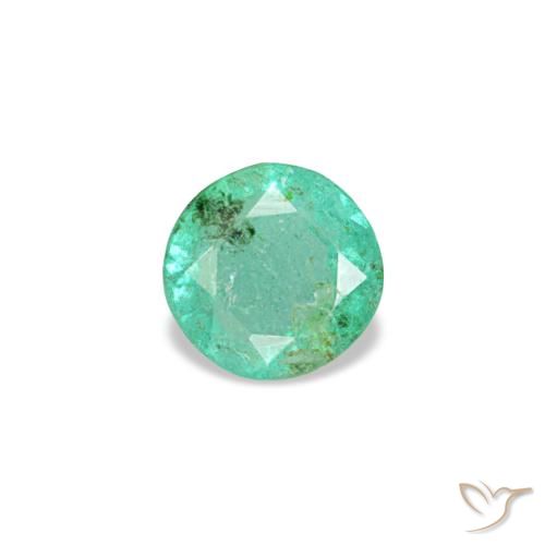Émeraude vert de 0,19 ct, rond, VS-SI