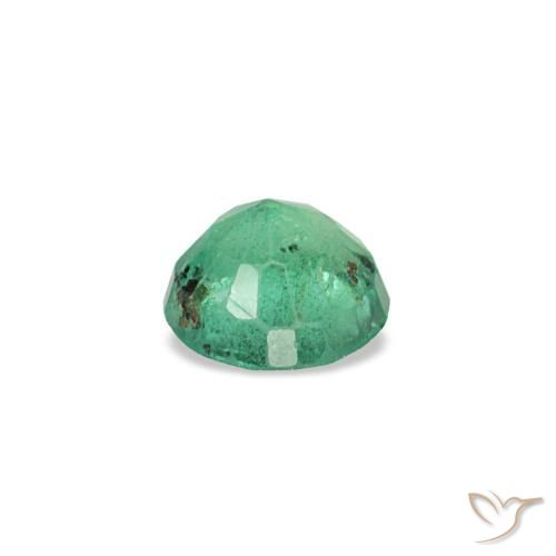 Émeraude vert naturelle coupe roude, 0,18 ct, VS-SI