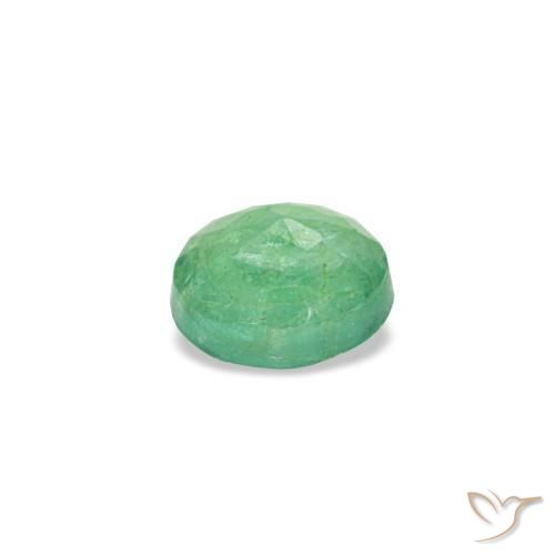 Émeraude vert naturelle coupe roude, 0,18 ct, VS-SI