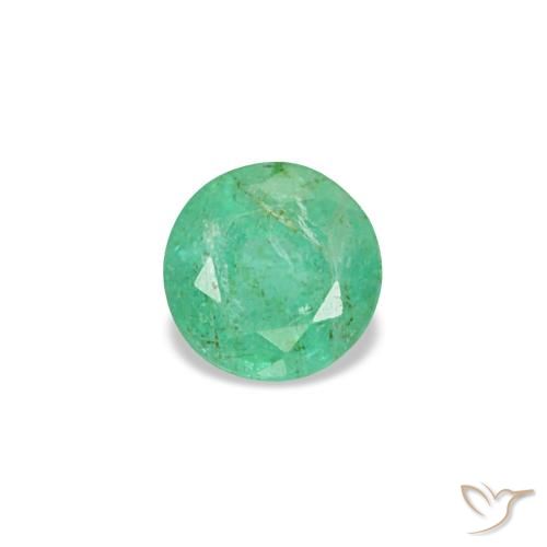 Émeraude vert de 0,17 ct, rond, VS-SI