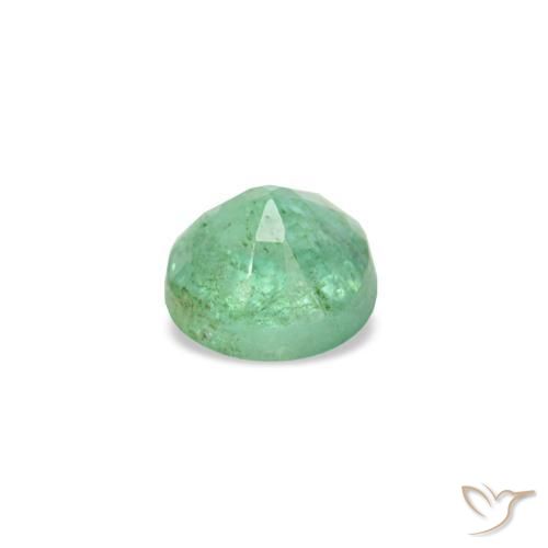 Émeraude vert naturelle coupe roude, 0,19 ct, VS-SI