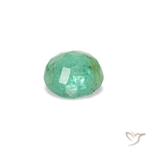 Émeraude vert naturelle coupe roude, 0,18 ct, VS-SI