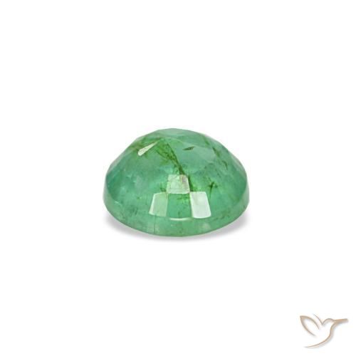 Émeraude vert naturelle coupe roude, 0,19 ct, VS-SI