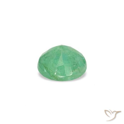 Émeraude vert naturelle coupe roude, 0,16 ct, VS-SI