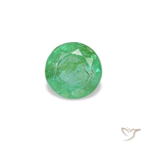 Émeraude vert de 0,17 ct, rond, VS-SI