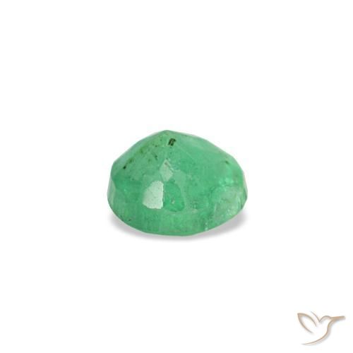 Émeraude vert naturelle coupe roude, 0,19 ct, VS-SI