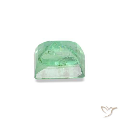 Émeraude vert naturelle baguette, 0,14 ct, VS-SI