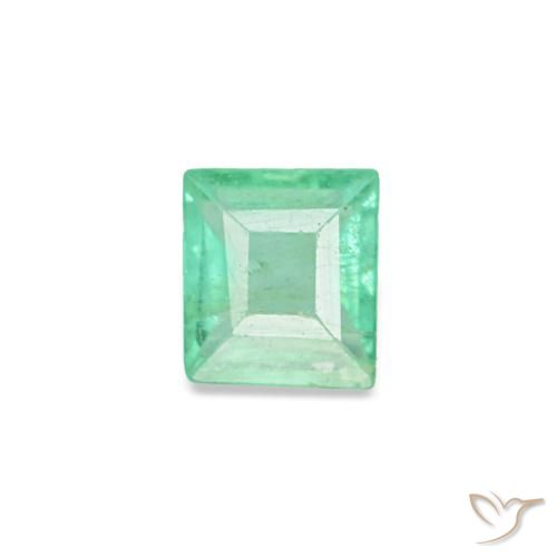 Émeraude vert naturelle baguette, 0,10 ct, VS-SI