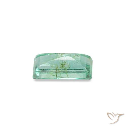 Émeraude vert naturelle baguette, 0,12 ct, VS-SI