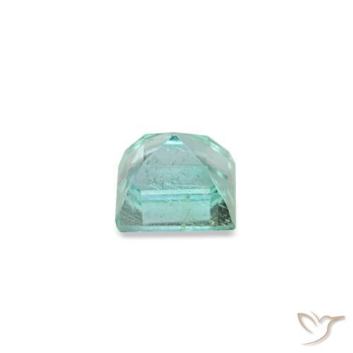 Émeraude vert naturelle carré, 0,09 ct, VVS-VS