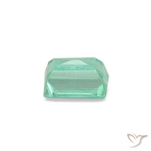 Émeraude vert naturelle baguette, 0,13 ct, VVS-VS