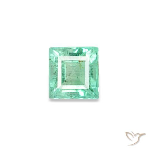Émeraude vert de 0,08 ct, carré, VVS-VS
