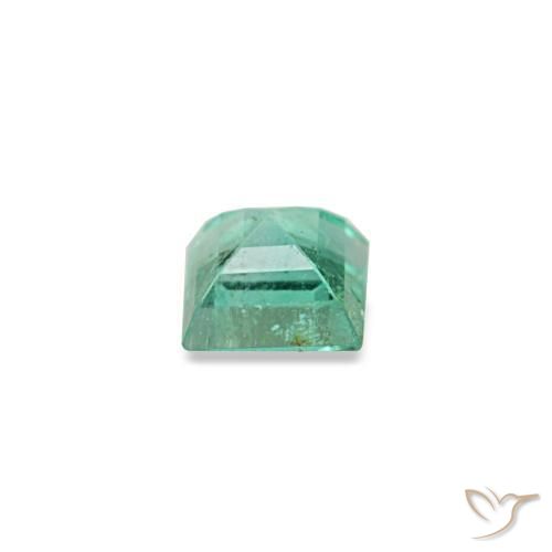 Émeraude vert naturelle carré, 0,08 ct, VVS-VS