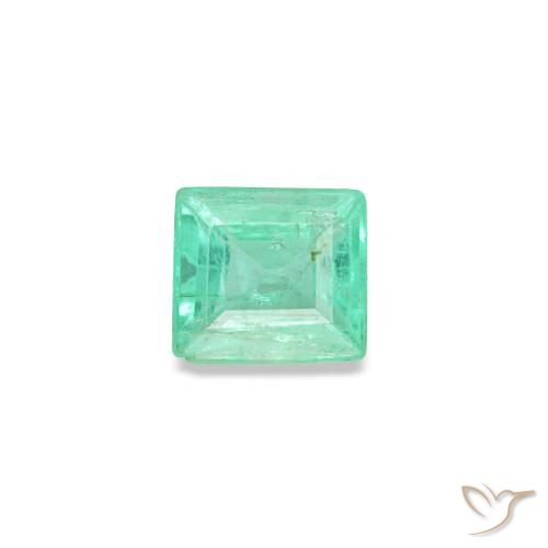 Émeraude vert de 0,11 ct, baguette, VS