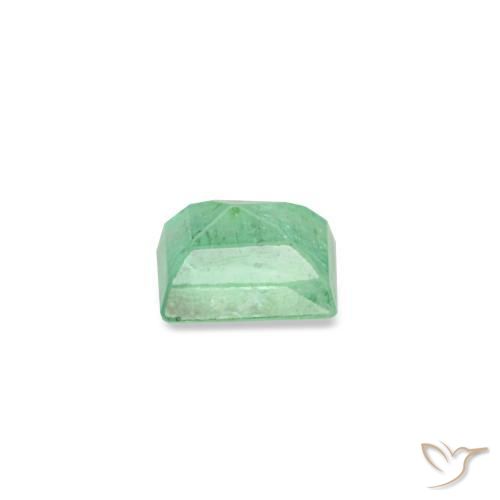 Émeraude vert naturelle baguette, 0,14 ct, VS