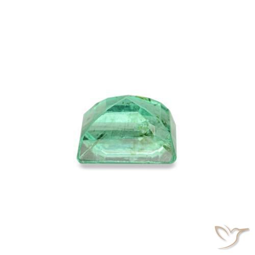 Émeraude vert naturelle baguette, 0,13 ct, VS