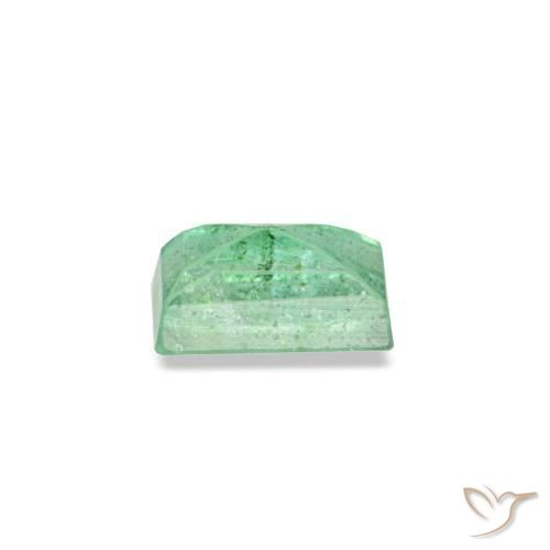 Émeraude vert naturelle baguette, 0,16 ct, VS