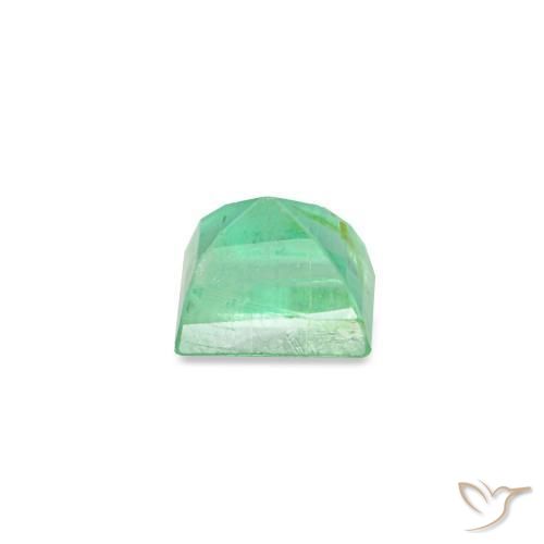 Émeraude vert naturelle baguette, 0,17 ct, VS