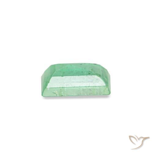 Émeraude vert naturelle baguette, 0,13 ct, VS-SI