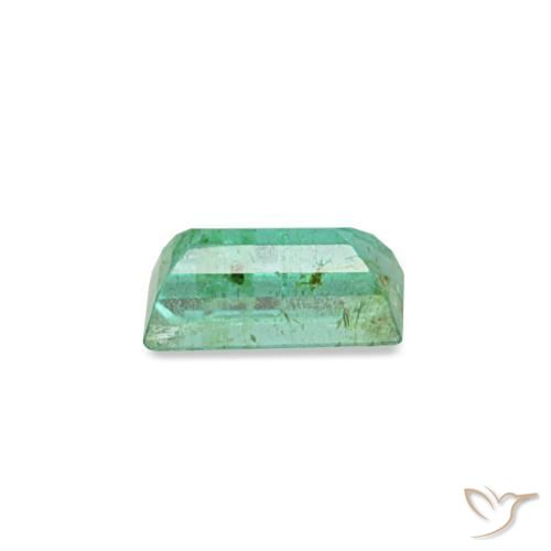 Émeraude vert naturelle baguette, 0,14 ct, SI