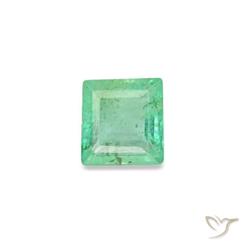 Émeraude vert naturelle baguette, 0,15 ct, SI