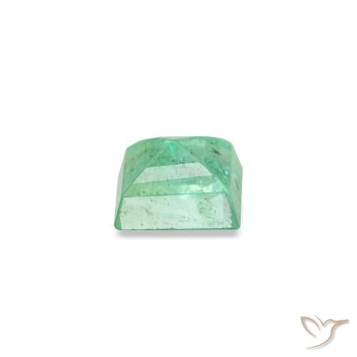 Émeraude vert naturelle baguette, 0,15 ct, SI