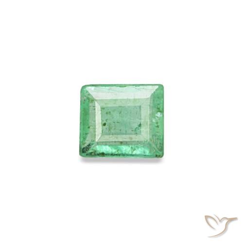 Émeraude vert de 0,12 ct, baguette, SI