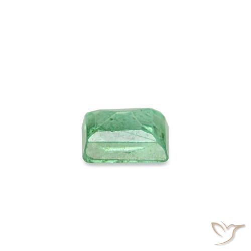 Émeraude vert naturelle baguette, 0,12 ct, SI