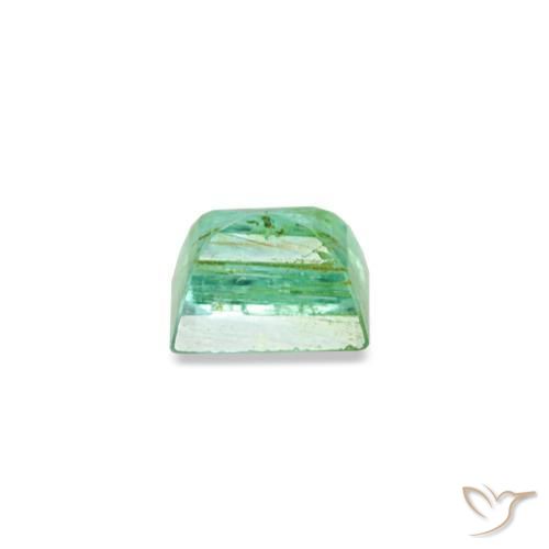 Émeraude vert naturelle baguette, 0,15 ct, SI