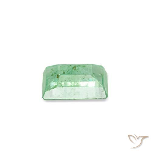 Émeraude vert naturelle baguette, 0,15 ct, SI