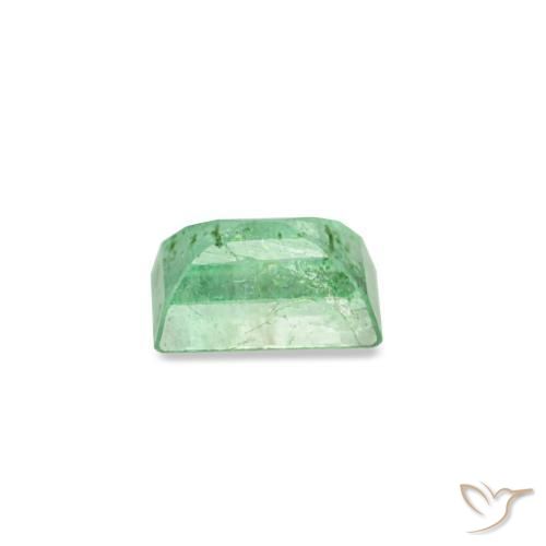 Émeraude vert naturelle baguette, 0,15 ct, SI