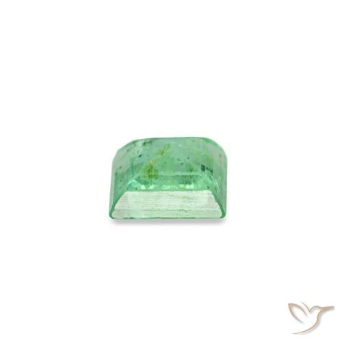 Émeraude vert naturelle baguette, 0,12 ct, VS-SI