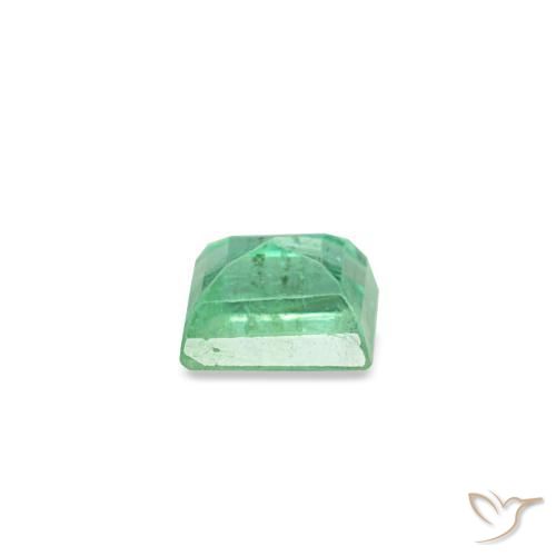 Émeraude vert naturelle baguette, 0,14 ct, VS-SI
