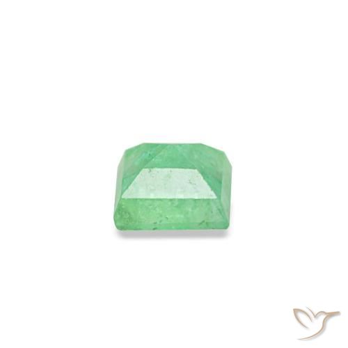 Émeraude vert naturelle carré, 0,09 ct, VS-SI