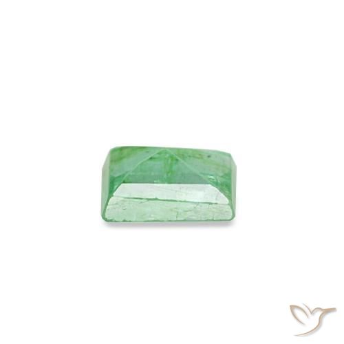 Émeraude vert naturelle baguette, 0,12 ct, SI