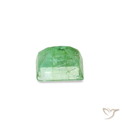 Émeraude vert naturelle baguette, 0,16 ct, SI