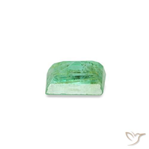 Émeraude vert naturelle baguette, 0,12 ct, SI