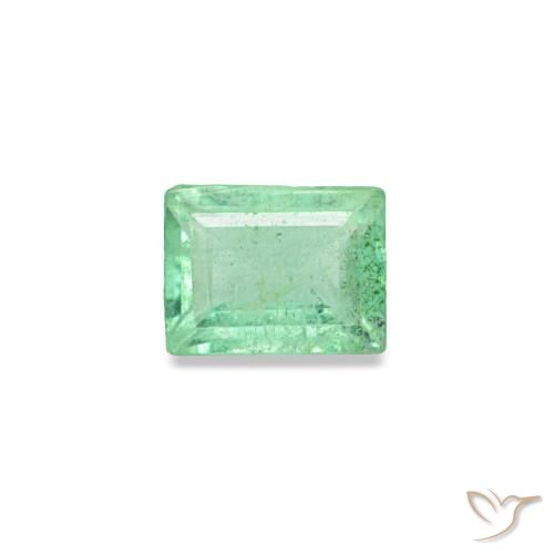 Émeraude vert de 0,15 ct, baguette, SI