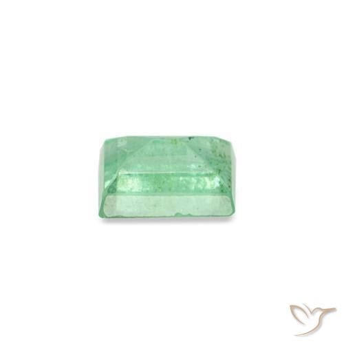 Émeraude vert naturelle baguette, 0,15 ct, SI
